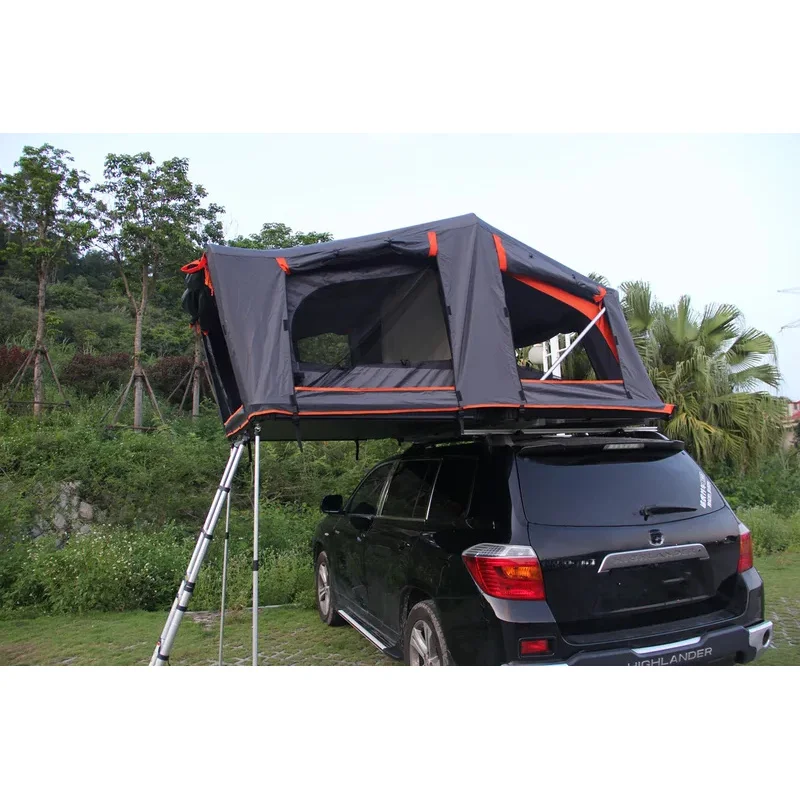 

High Quality 2 Room Folding Aluminum 4 Person Hard Shell Car Roof Top Tent with Annex