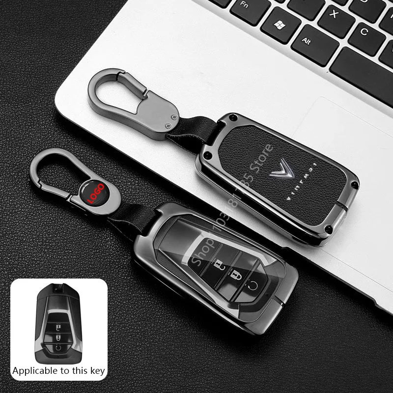 Metal+Leather Car Key Case Cover For Lsuzu New MU-X X Series DMAX D-Max X-Terrain Pickup Remote Keyless Protection Shell Accessi