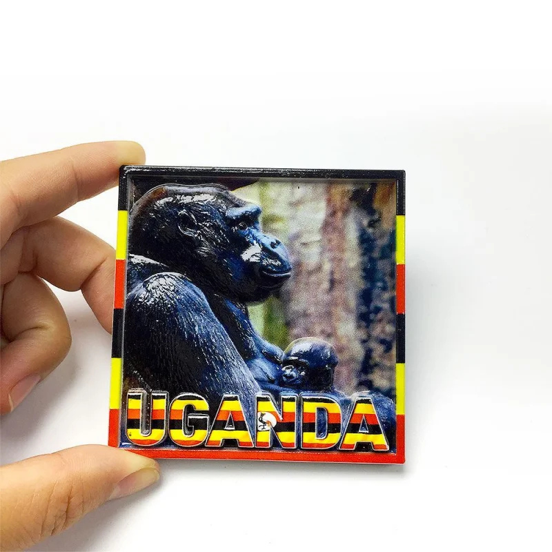 

Uganda Creative Three-Dimensional Gorilla Refrigerator Magnet Tourist Souvenir 3D Decorative Items