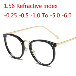 1.56 Refractive index Prescription -0.5 -1.0 -2.0 -3.0 -4.0 -5.0 -6.0 Round Spectacle Frames Eyeglasses Clear Eyeglasses