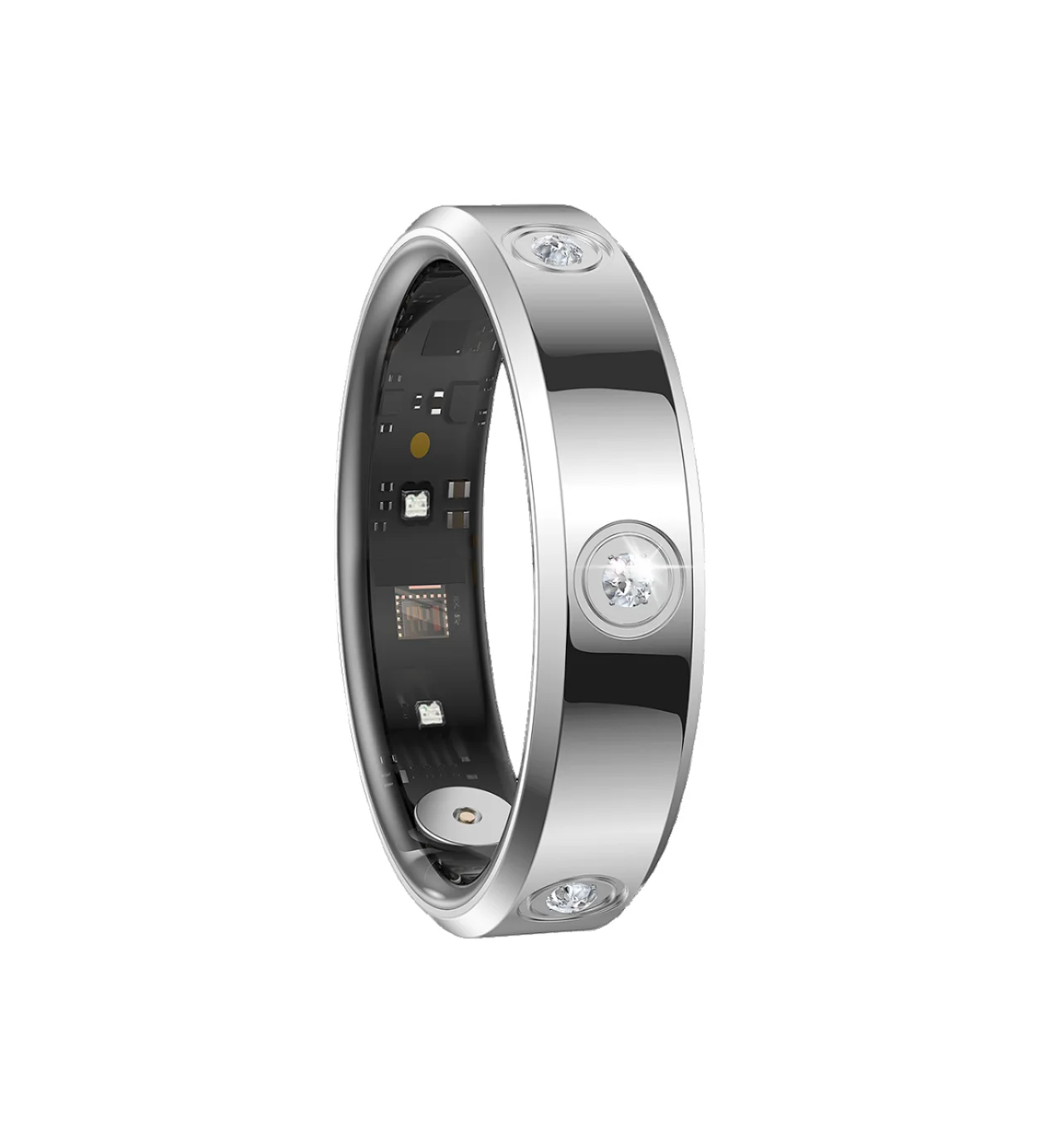 

2026 New Smart Ring IP68 Stainless Steel Heart Rate Blood Oxygen Sleep Pedometer Calories Remote Photo