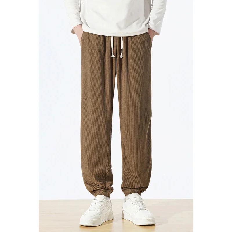 

Men's Corduroy Autumn Winter Pants Sporty Casual Pants Warm Casual Trendy Versatile Bottoms