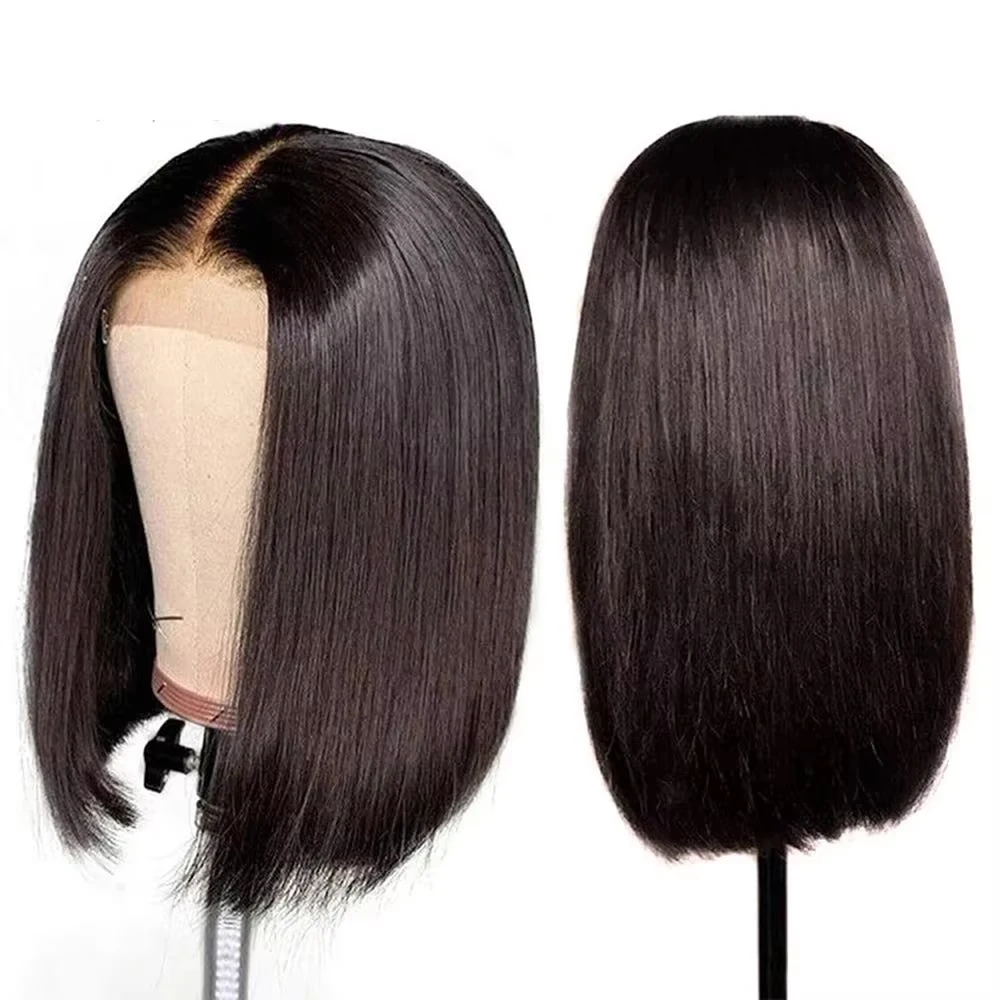 8 10 12 14 16 Short Bob Wig Straight 13x4 13x6 5x5 Lace Front Wig Human Hair Wigs Pre Plucked Front Wig Brazilian 200 density