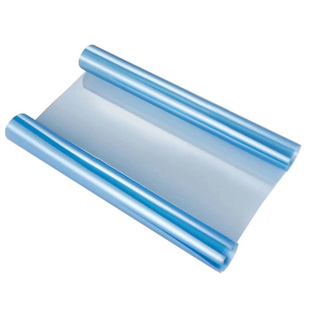 120Cm X 30Cm Headlight Tint Film Light Blue Heat Resistant Stretchable Self Adhesive for Car Truck Headlights Tail Lights Fog