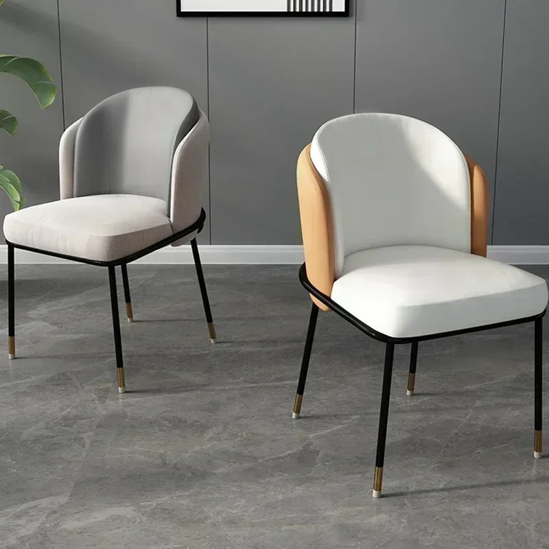 Cadeira de Jantar Nórdica com Assento Estofado, Cadeira Multifuncional para Quarto, Estudo e Computador, Design Ergonômico para Escritório em Casa e C