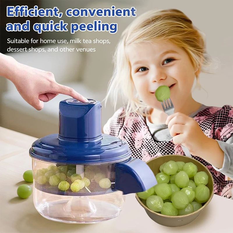 

Electric Grape Peeling Machine - Automatic Small Fruit & Garlic Skin Remover