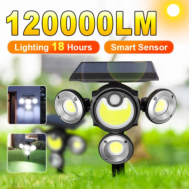 Super Bright LED Solar Lights Outdoor Garden Lawn Solar Light Waterproof Street Light Motion Sensor Flood Solar Street Wall Lamp