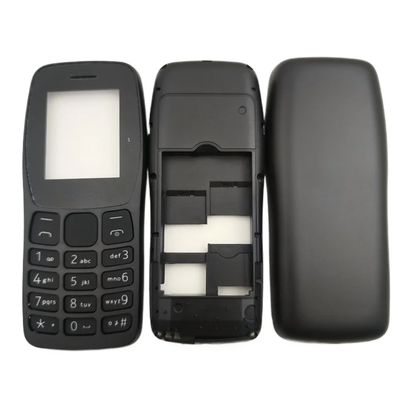 Full Complete Mobile Phone Housing Cover with English Keypad Replacement Parts for Nokia 105 2022