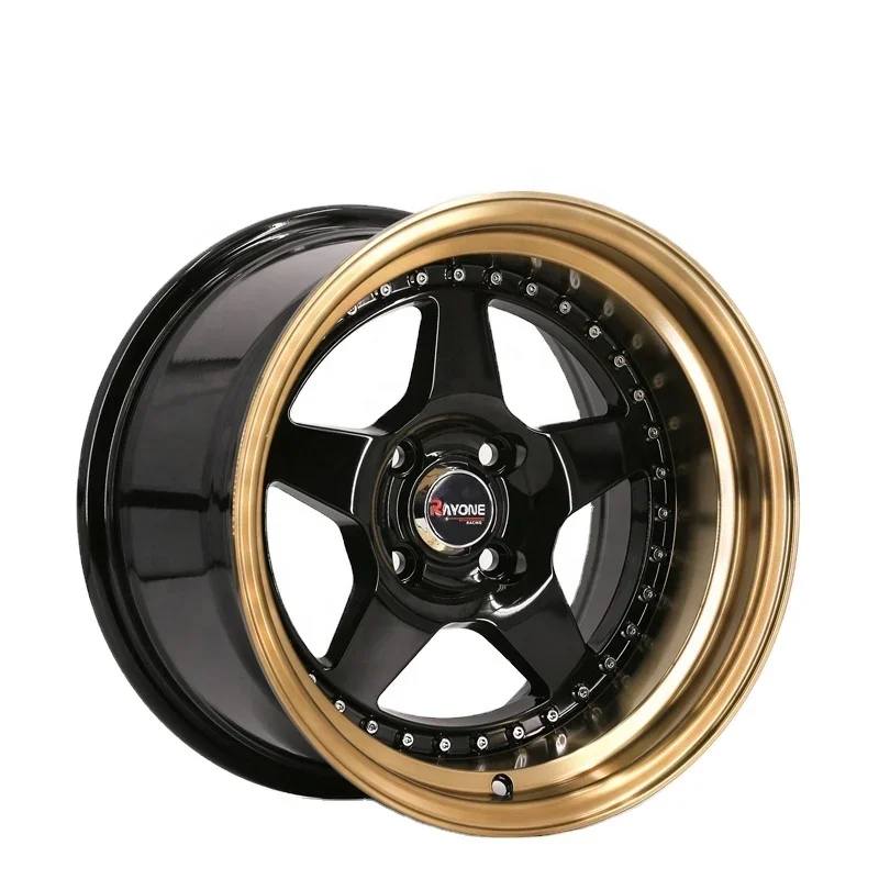 Fashion Golden Lip Rivets 4X100 15 Manufacturers Custom Alloy Wheel Rim