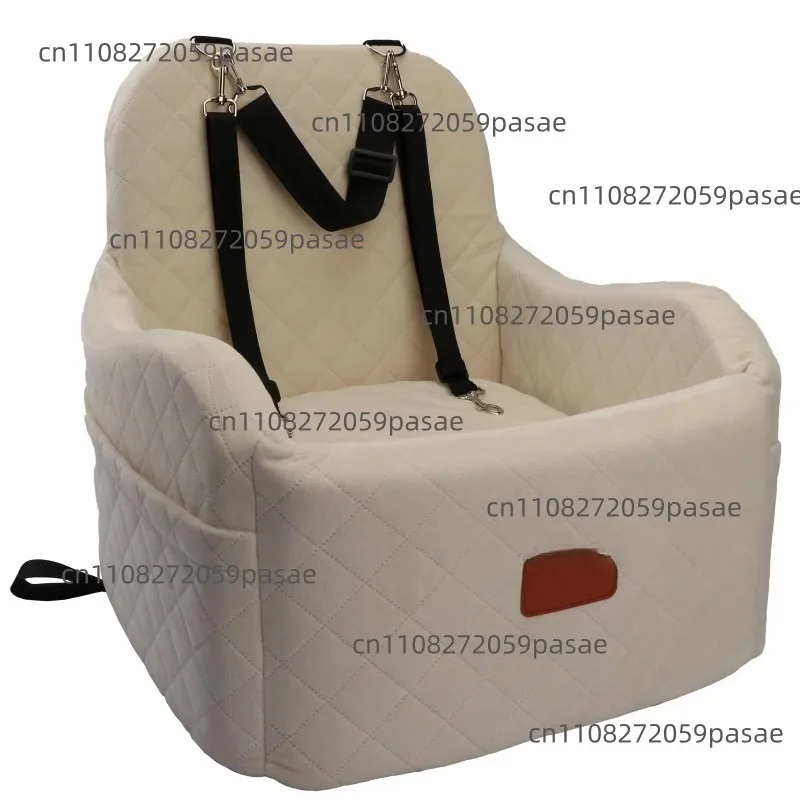 Dog Car Seat Wholesale 6 Inch Memory Foam Elevated Pad Fully Removable Washable 2 Clip-on Safety Belt Pet Bed