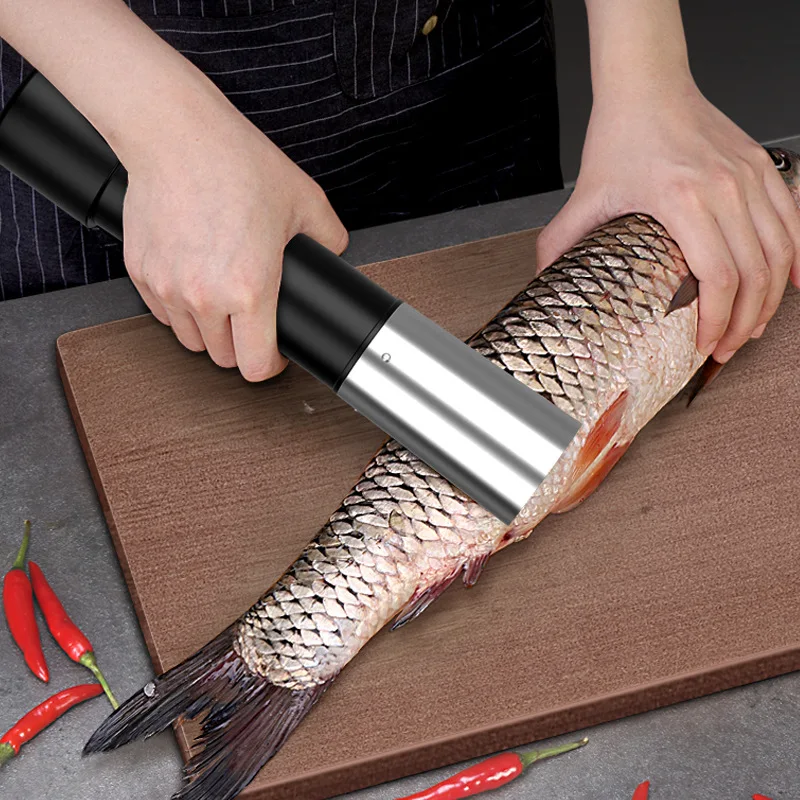 Drum Fish Scaler Machine Rechargeable and Plug-in Powerful Fish Scaler Scraper Automatic Electric Fish Scaler Remover Tool