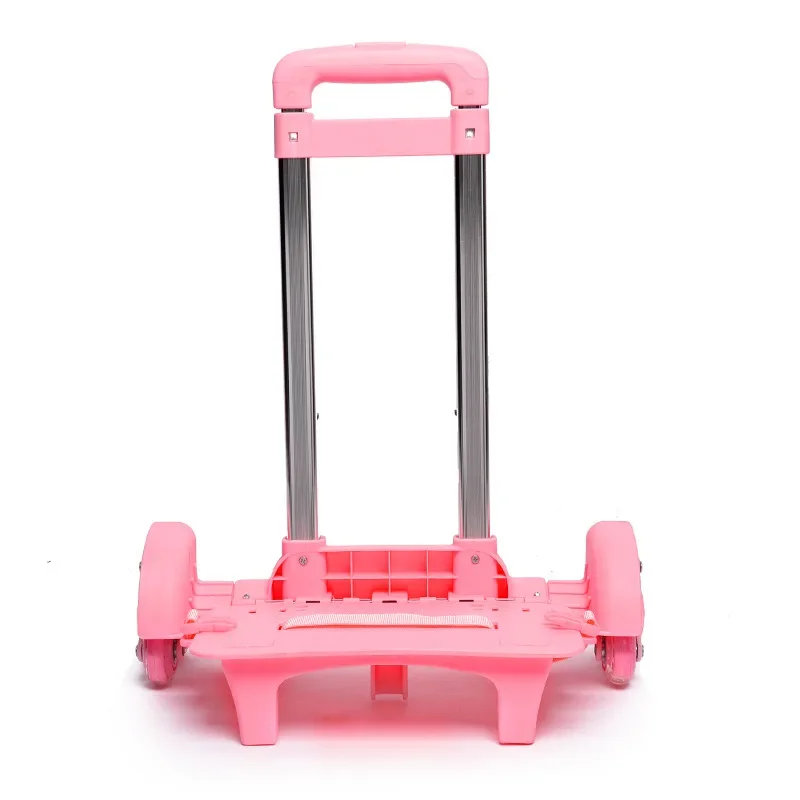 Foldable Trolley Cart 2/6 Wheels Backpack Trolley Durablel Aluminium Alloy Student Luggage Travel Hand Cart for School Bag