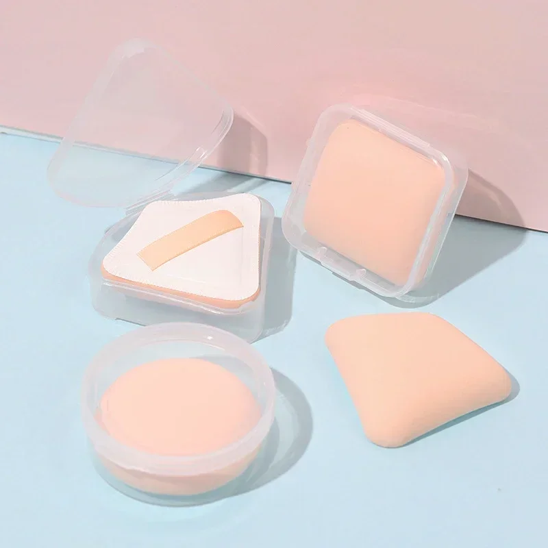 Heallor Super Soft Cloud Puff with Box Round Square Makeup Sponge Puff Dry Wet Dual Use Liquid Foundation Powder Cosmetics Makeu