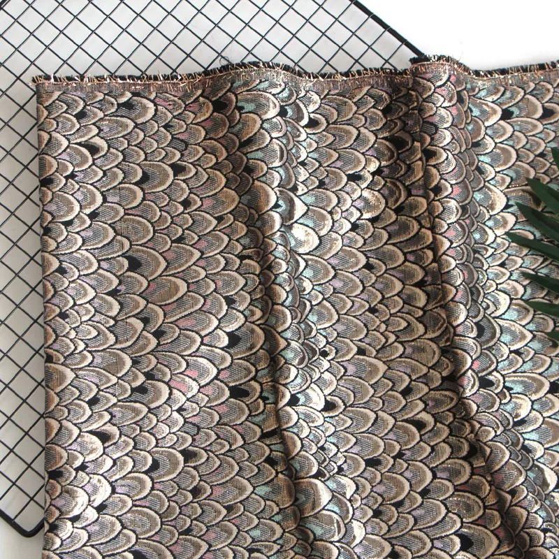 SMTA  The Cloth Patchwork Fabrics By The Meter Cotton Cloth For Patchwork Fish Scale Silver Blended 50*145cm D20