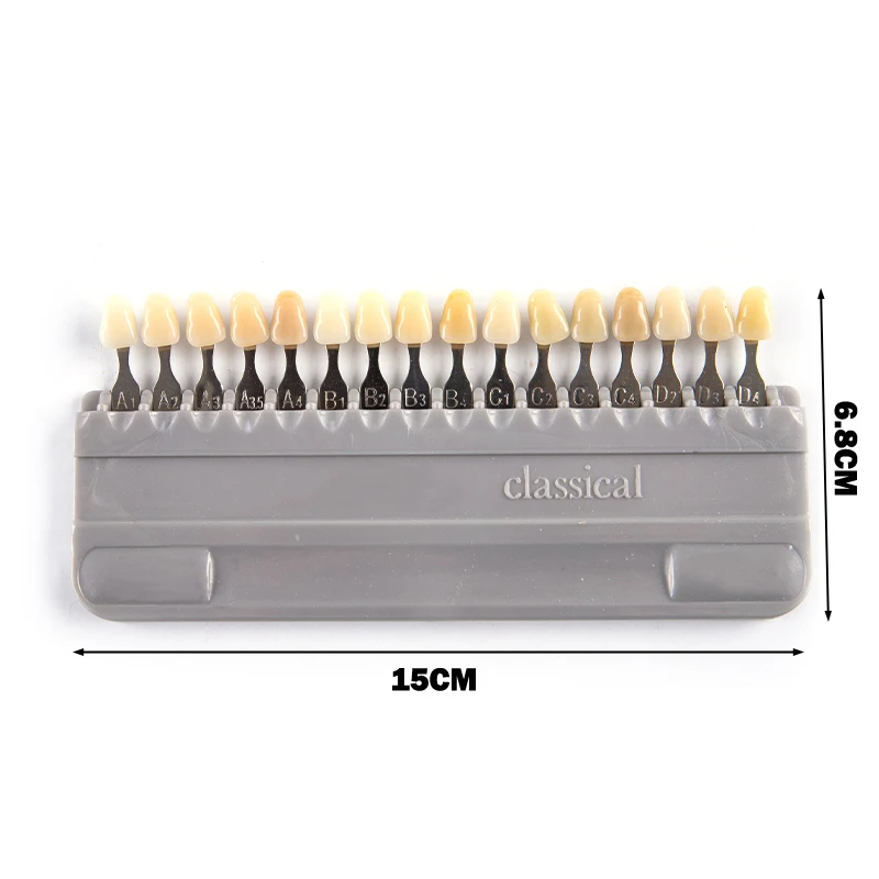 16 Colors A1-D4 Classical Dental Bleach Shade Guide Teeth Whitening Porcelain Toothguide Comparing Model Colorimetric Plate