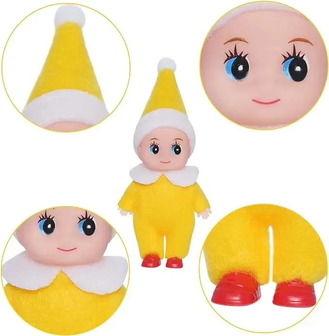 -Colorful Christmas Baby Elf Doll - Christmas Baby Boy & Girl Little Elf Dolls Xmas Decorations Kids Toys Pregnant Mother’s Gift - view 4