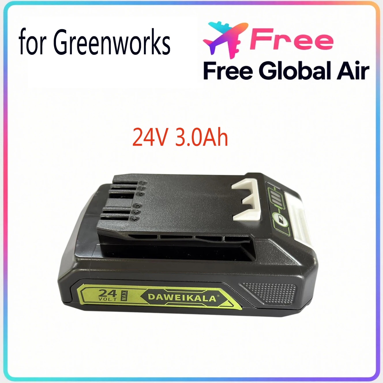 

Для Greenworks 24 В сменный литий-ионный аккумулятор для всех устройств инструментов 24 В 29842 29852 BAG708 29322 21342 G24B2