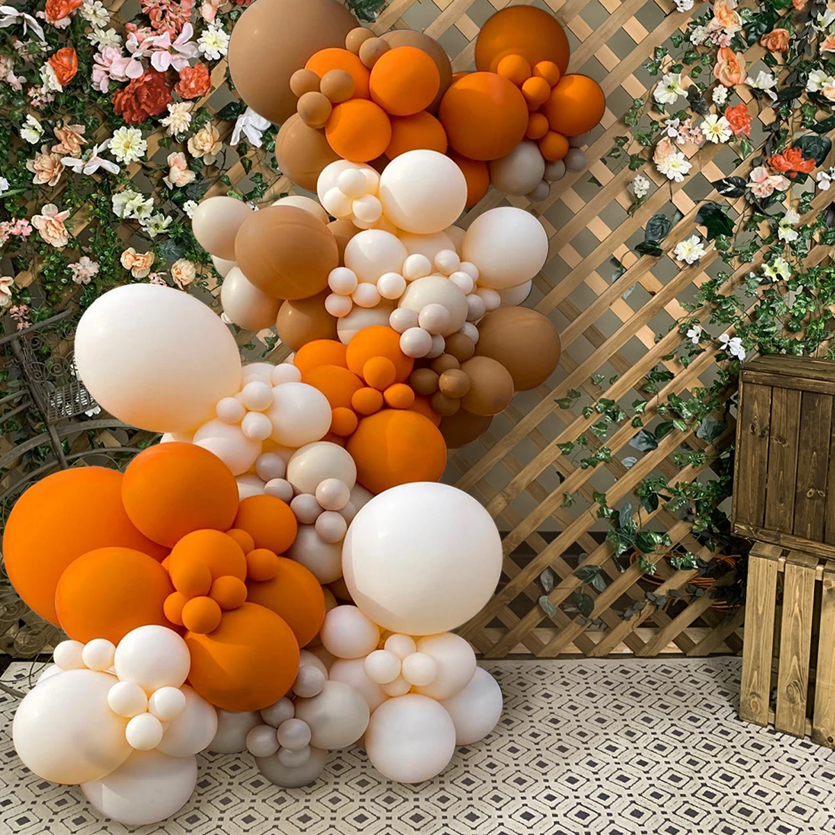 Orange Balloon Garland Arch Kit Wedding Birthday Party Decor Kids Baby Shower Latex Ballon Chain Wedding Party Baloon