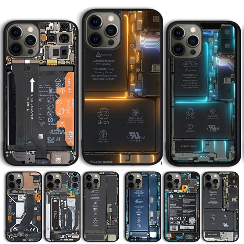 Motherboard Platine Telefon Fall Abdeckung Für iPhone 17 Air 15 16 14 13 12 Pro Max 11 Pro max Plus Coque Shell