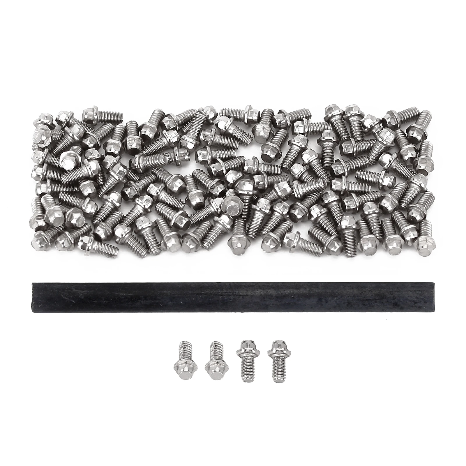 100Pcs M1.4 Stainless Steel Screws Hardware Fit 1.0inch Wheel Rims for 1/24 RC Car Crawler Axial SCX24 Upgrade Part