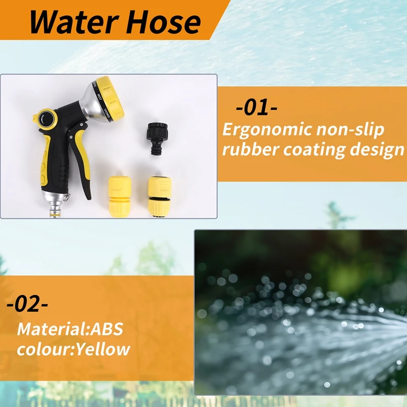 A98E-Garden Water Hose Nozzle For Karcher,Pressure Car Wash Hose With Spray Garden Watering Pipe Tube Sprinkle Water Hose