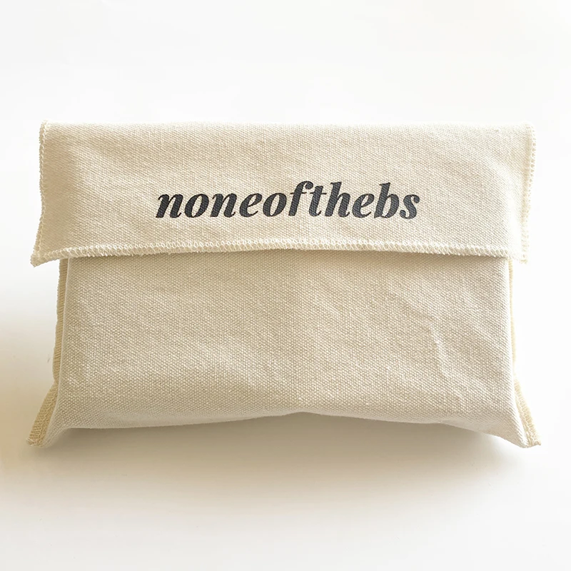 Custom Size Fashion Design Canvas Flap Storage Bags 10x10cm 15x20cm 25x40cm 35x45cm Cotton Towels Dust Pouch