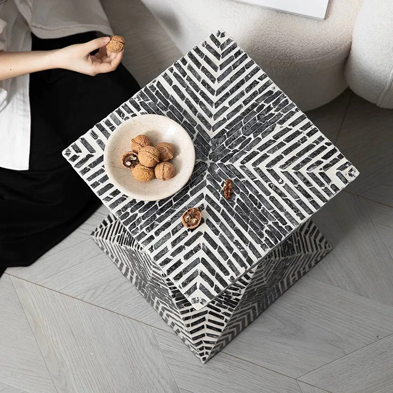 Home Decoration Living Room Side Table,Creative Shell Tea Table,Modern Storage Desk,Luxury Art Coffee Table,Nordic Furniture