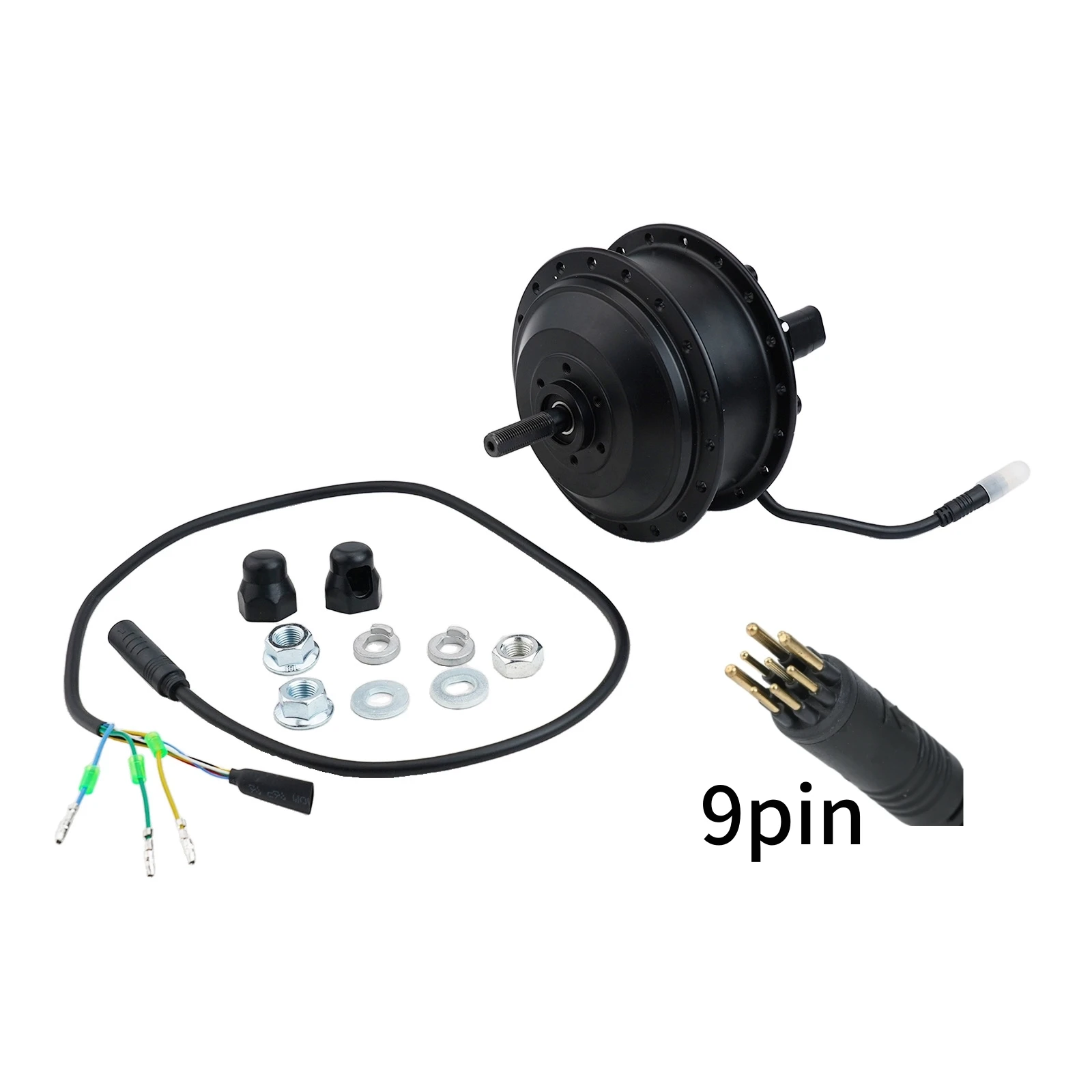 9pin كابل المحرك فرش محور المحرك دراجة كهربائية ترقية مناسبة لعجلات 16 ''إلى 29'' المعدنية والمواد النحاسية #4