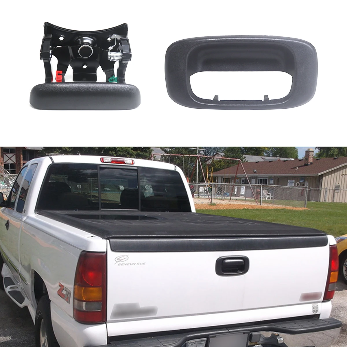 Pickup Car tailgate handle Bezel Trim Kits for Chevrolet Silverado 1999-2007 GMC Sierra 1999-2007 15997911 15228541