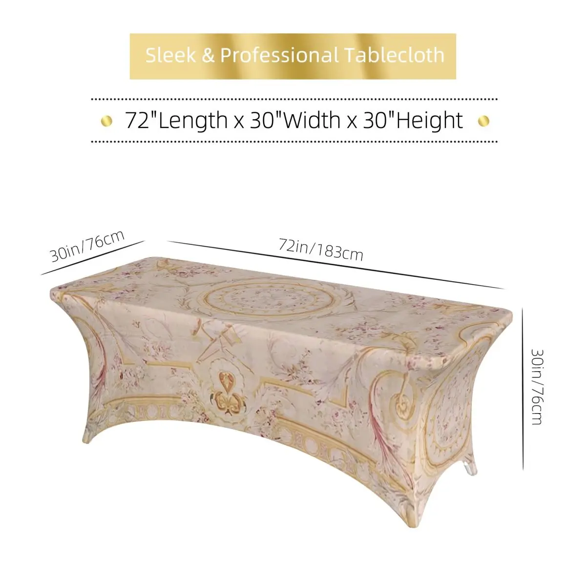 Imagen 6: Mantel Rectangular Personalizado con Estampado de Alfombra Aubusson Francesa Antigua, Cubierta de Mesa Impermeable para Decoración de Fiestas y Festivales