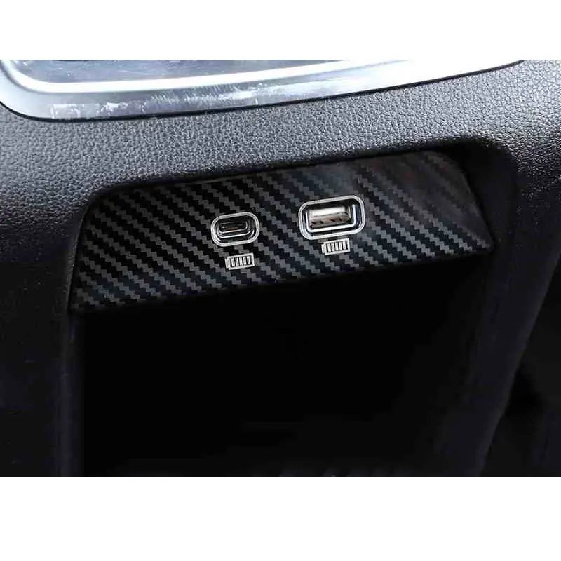 Car Front Rear Usb Charger Panel Trims for Great Wall Haval Shenshou F7 2021 2022 2023 2024 2025 Modify Accesories Auto