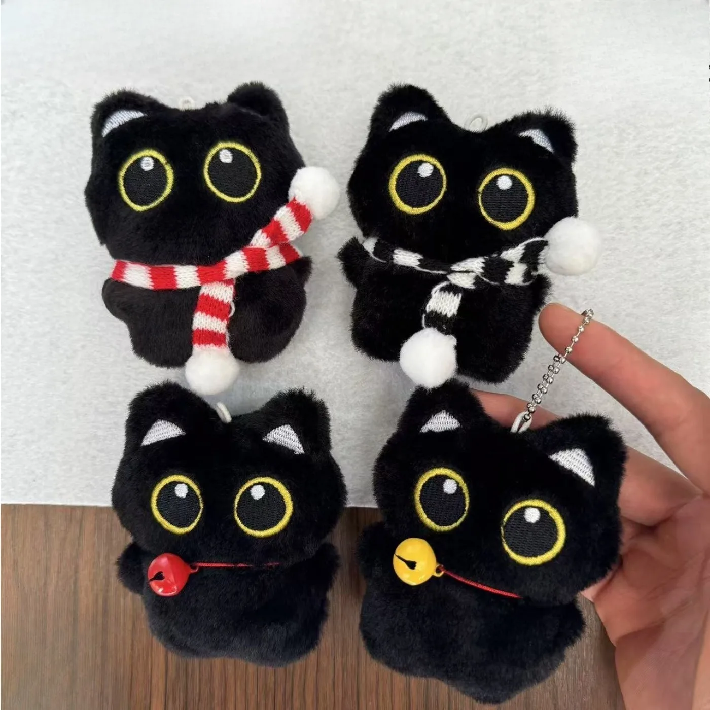 

Cute Black Cat Plush Toy Shadow Doll Soft Cushion for Friends Room Decor Cat Lovers Gift Keychain Stuffed Animals Plush