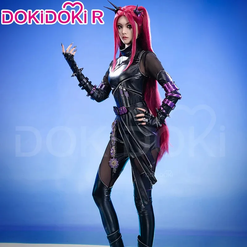 Disfraz de Cosplay LQMira Zoey Rumi Kpop Demon Hunters【S-4XL】DokiDoki-R Halloween Zoey traje de batalla Huntrix de talla grande
