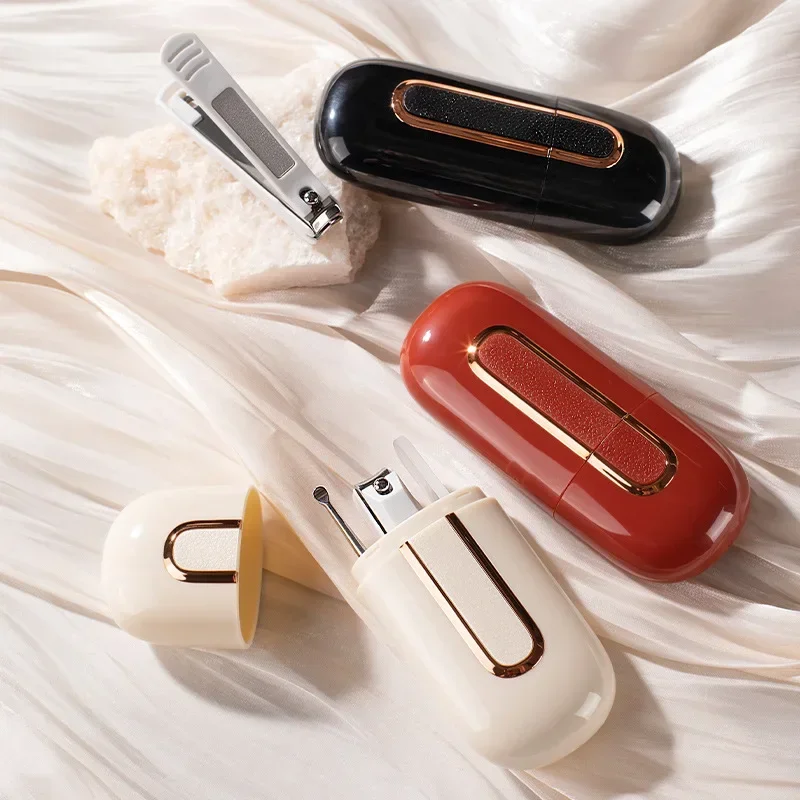 2024 New Stainless Steel Nail Toenails Clippers Cutter With Anti-Splash Cover Sharp Trimmer Pedicure Care Professional Nail File