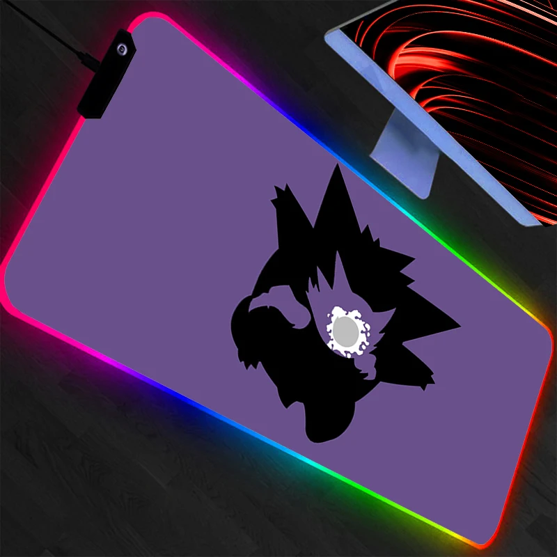 RGB Large Mouse Pad Pokemon Pikachu Gamer Keyboard LED Mousepad Pc Computer Desk Mat Gaming Pad Backlight Mouse Mats For Csgo