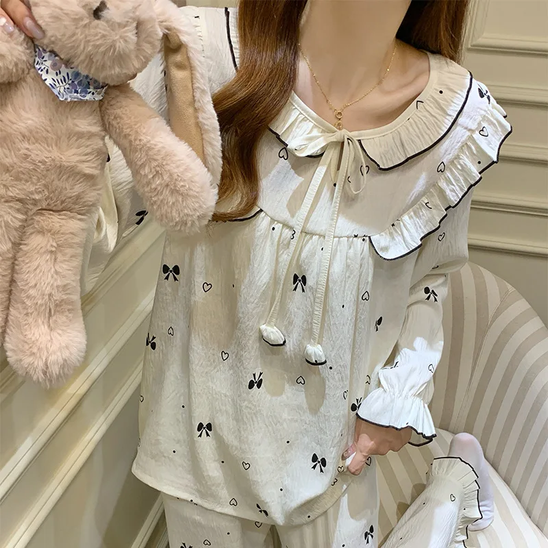 

Пижамный комплект, женский пижамный комплект с бабочкой, женские теплые зимние пижамы, модная домашняя одежда, пижамный комплект, свободный и удобный пижамный комплект