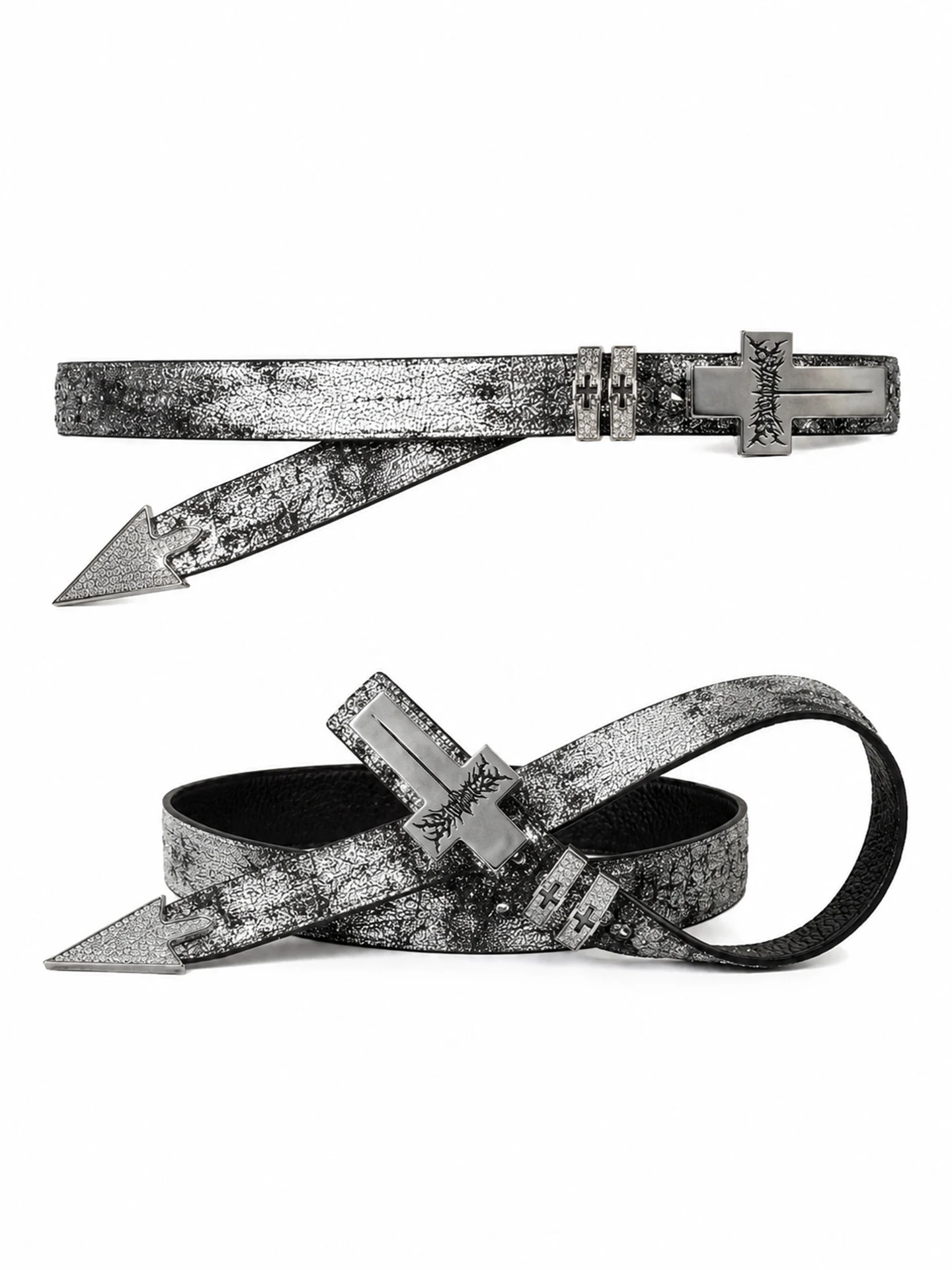 ceinture-unisexe-style-punk-en-argent-avec-croix-ornee-de-diamants-pour-hommes-et-femmes-ideale-pour-diverses-occasions