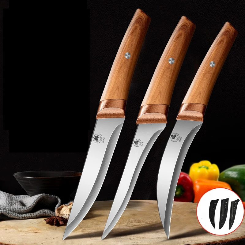 

High-hardness kitchen knives, professional kitchen knives for slaughtering cattle and sheep to remove bones and fruit knives