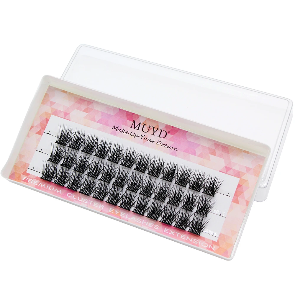 Super grupo de cílios postiços segmentados de vison, extensão 100d diy, cílios postiços individuais naturais, ferramentas de maquiagem, cílios macios de seda