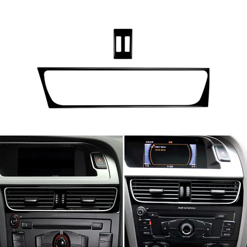 

Car Center Console Air Vent Outlet Trim Cover For Audi A4 B8 2009-2016 A5 2008-2017 Q5 2009-2017 Piano Black Soft PVC Plastic