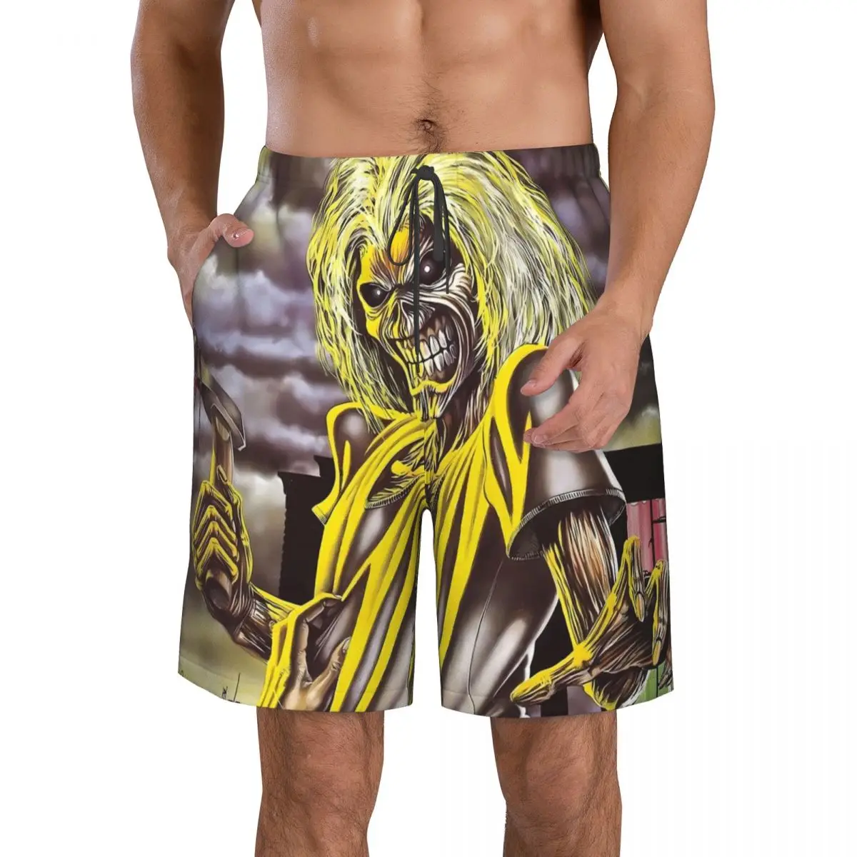 

I-Iron Band Music Killers M-Maidens Спортивные шорты Летние повседневные шорты для доски Мужские спортивные быстросохнущие плавки для фитнеса