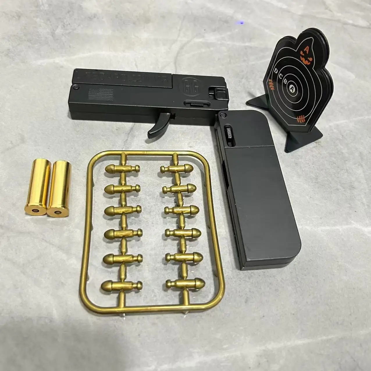 

LifeCard Folding Toy Pistol Handgun Toy Card Gun With Soft Bullets Alloy Shooting Model For Adults Children Boys Birthday Gifts