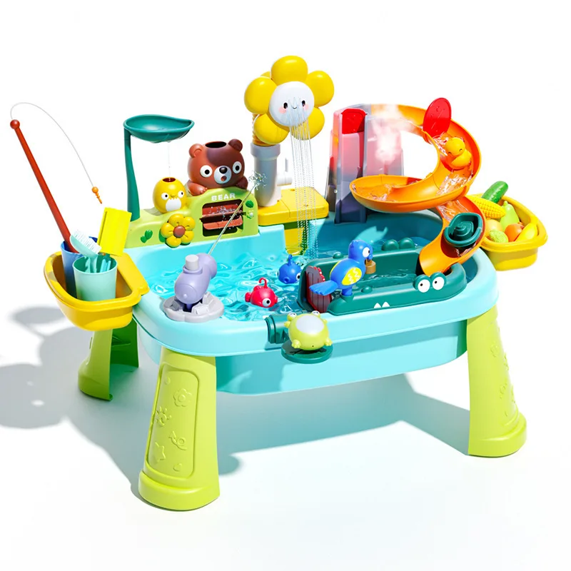 子供のキッチンおもちゃ電気楽しい水遊び水洗面器釣り食器洗いホームロールプレイング赤ちゃん早期教育おもちゃ