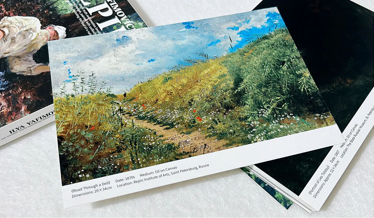 30 Sheets/Box Ilya Yafimovich Repin Oil Painting Postcard Vintage Greeting Card DIY Wish Card Message Gift Decoration Stationery