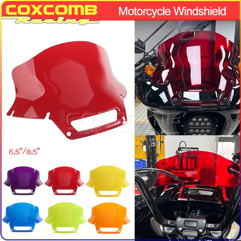 Motorrad-Windschutzscheibe 4mm Polycarbonat 6,5/8,5 Zoll für Harley FXLRST 117 FXRST Softail Low Rider ST El Diablo 2022-2026