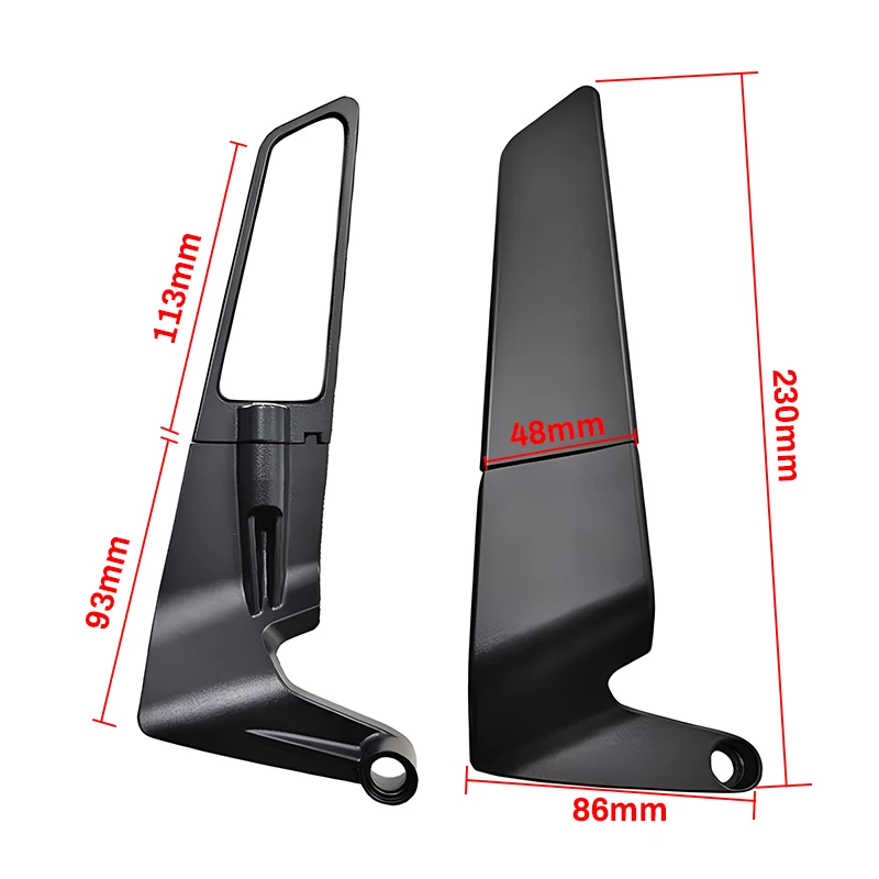 For VOGE 300R 525R 500R 650R 300/500/525/650 R Motorcycle CNC Rearview Mirror Fixed Wing Adjustable Rotating Side Mirrors