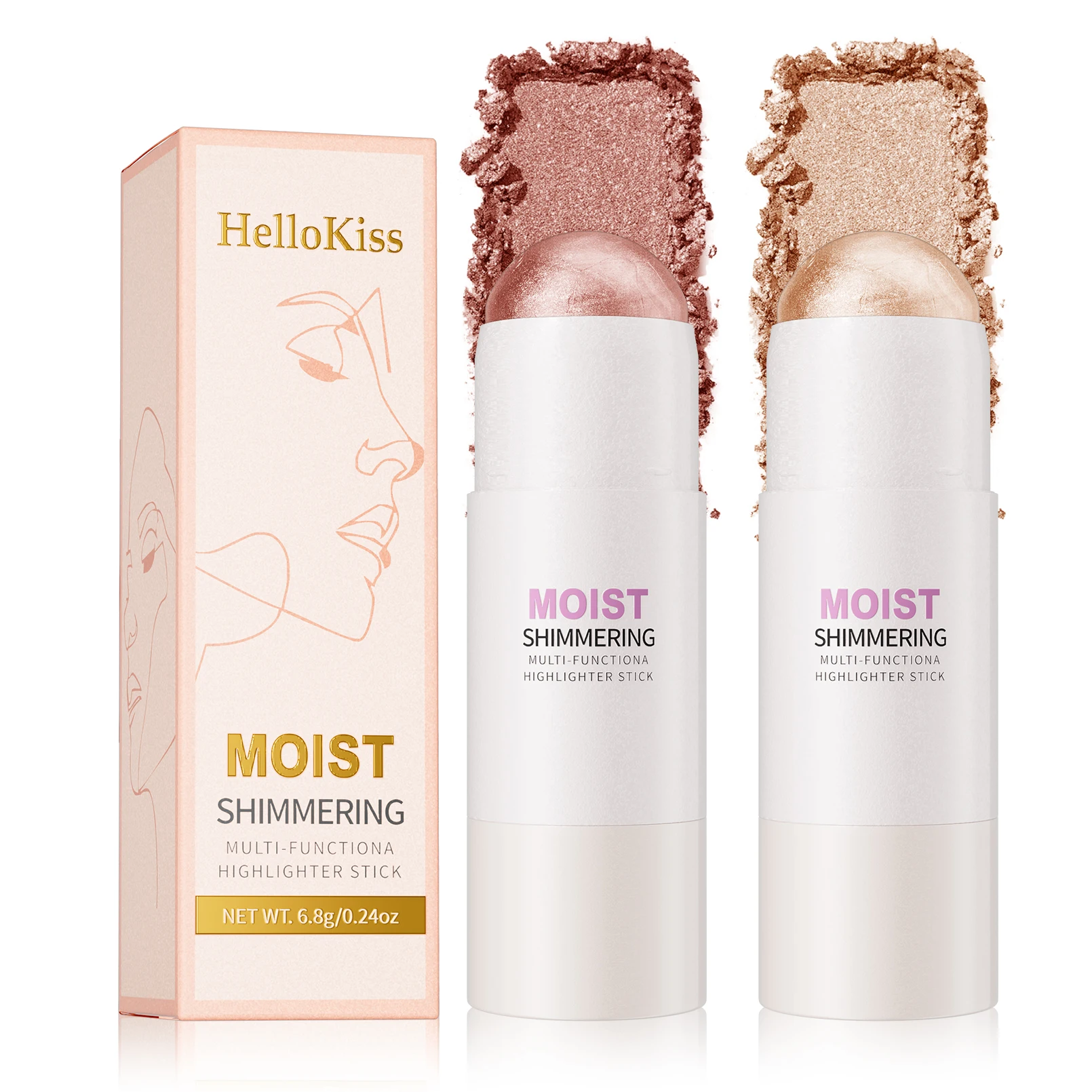 قلم إبراز طبيعي للوجه، قطعة واحدة، يمنح إشراقة طبيعية، يحدد ملامح الوجه ويبرزها، تغطية متوسطة، مقاوم للماء