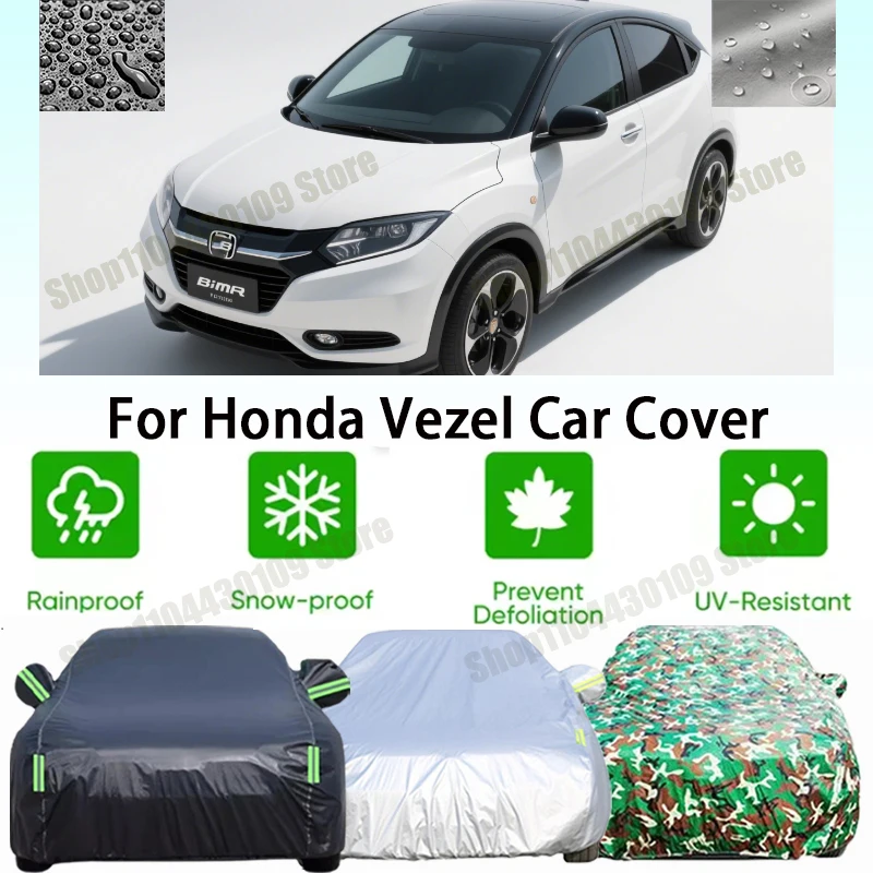 

For Honda Vezel Outdoor Protection Covers Snow Sunshade Waterproof Dustproof Exterior UV Car Accessories