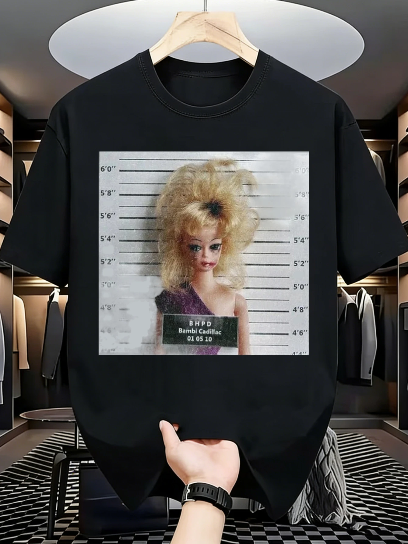 Unisex 2026 Vintage Style T-Shirt Featuring a Mugshot Doll Design Perfect for Those Who Appreciate Retro Dark Humor A Fun And Unique Gift T Shirts with Funny Sayings for Men