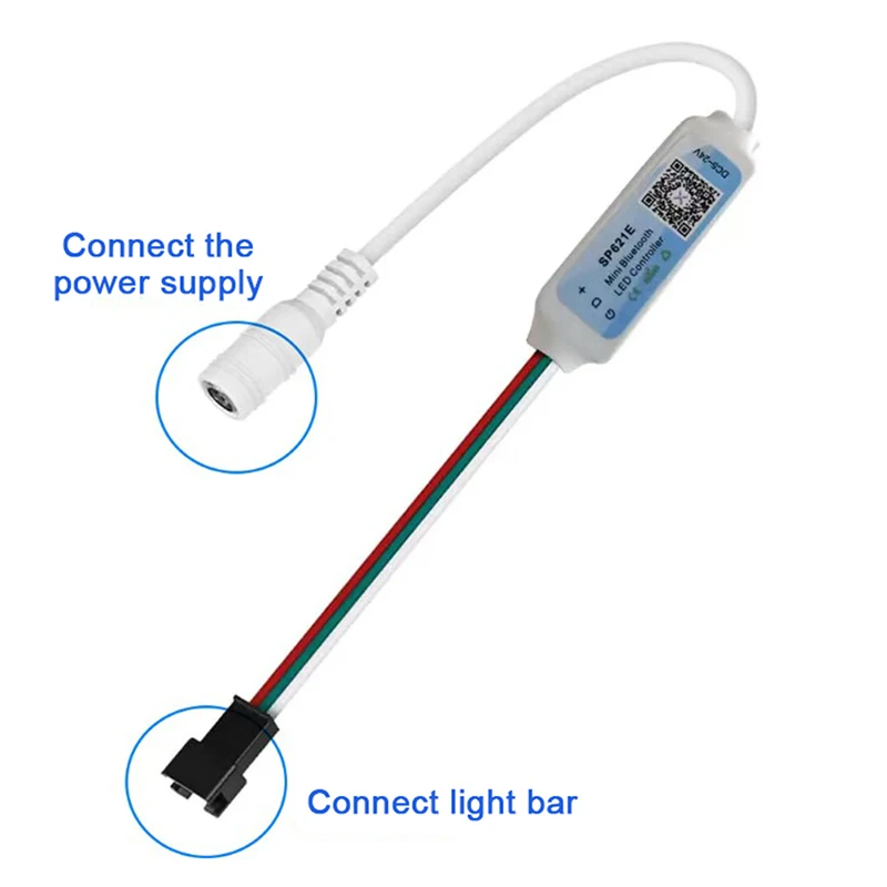SP621E Mini Bluetooth RGB Controller For WS2811 WS2812 WS2813 LED Strip Light  Control -24V.